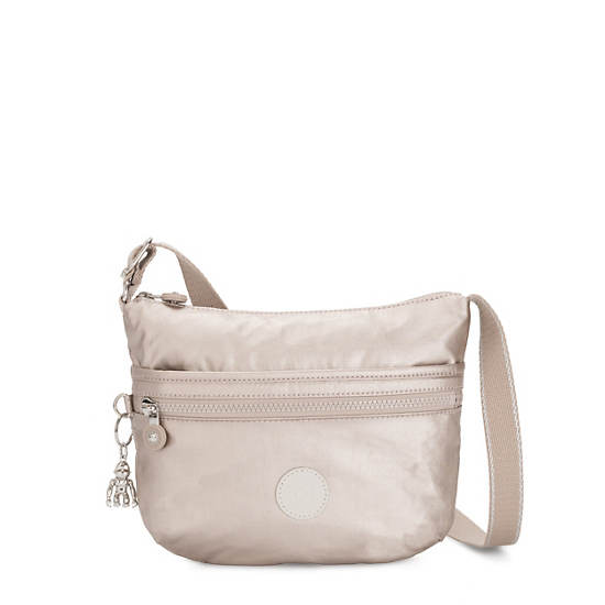 Sacs Crossbody Kipling Arto Small Metallic Beige | FR 2131NW